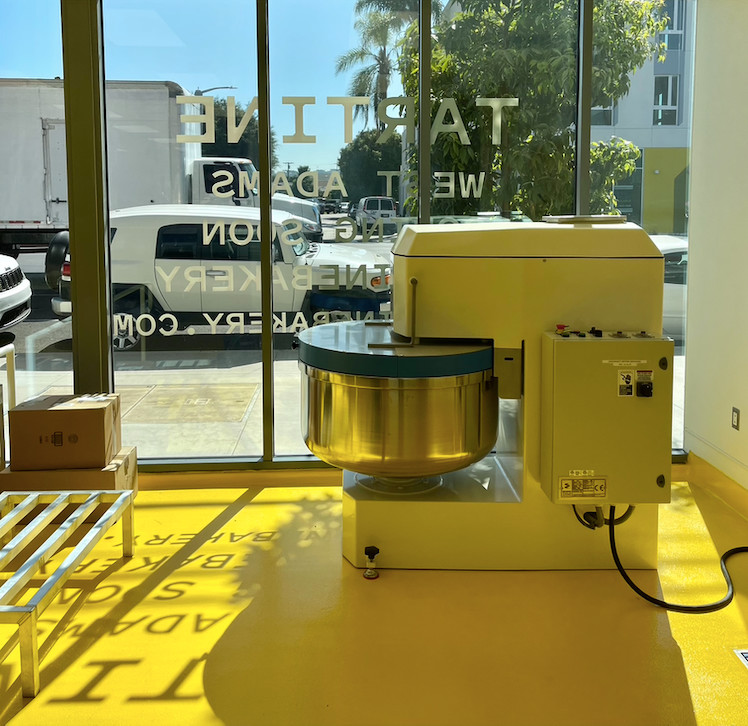 One of the mixers used to prepare our baked goods each day