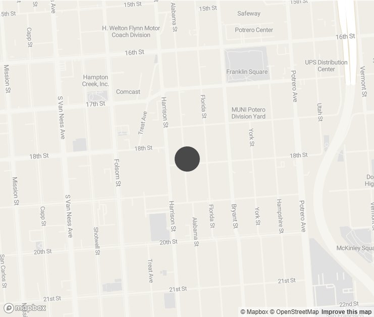 A neighborhood map showing the location of our Manufactory bakery