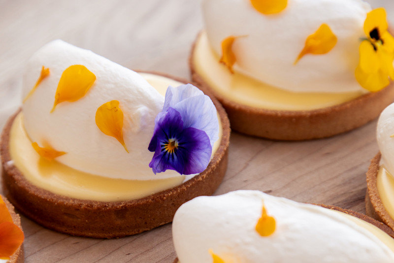 Beautifully prepared lemon tartes